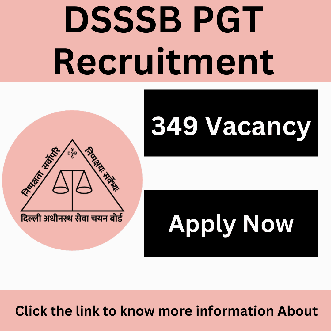 DSSSB PGT Recruitment