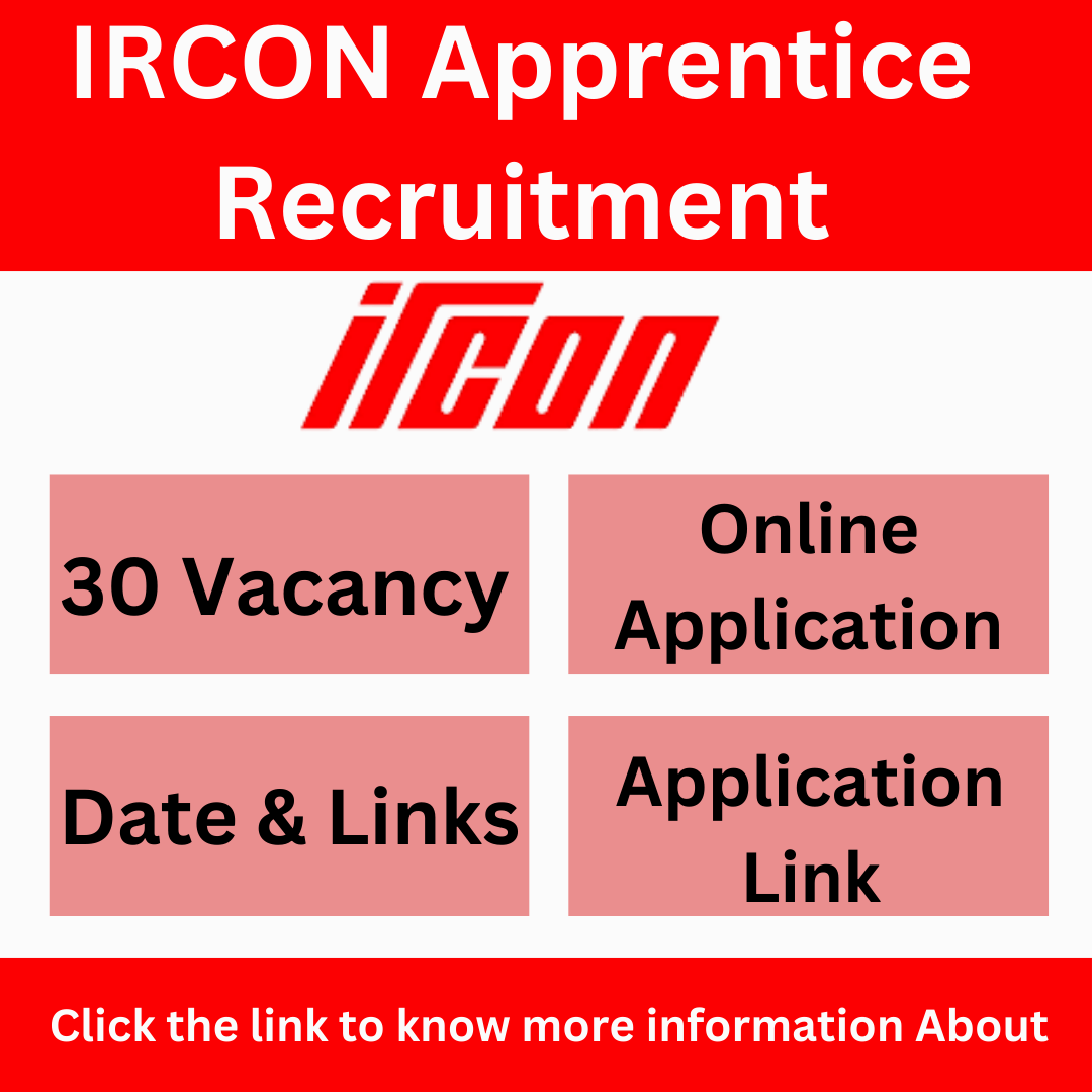 IRCON Apprentice Recruitment