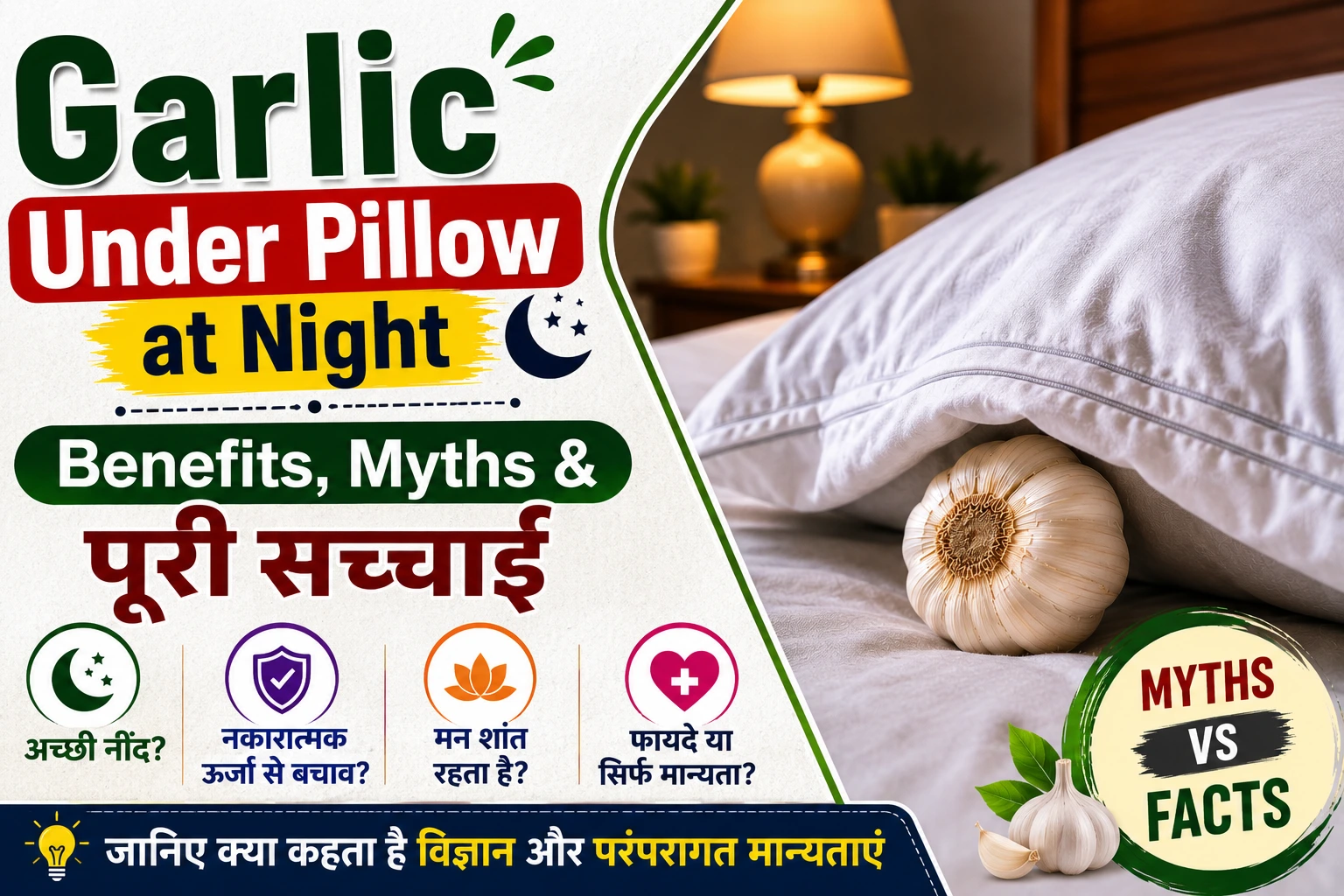 Garlic under pillow at night